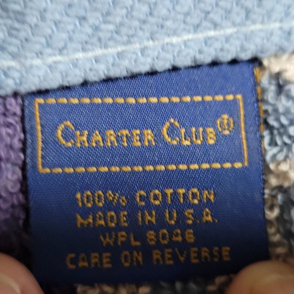 Vintage Charter Club Bath Towel Set of 3 Hand Towel Wash Cloth Made in USA - Picture 5 of 10